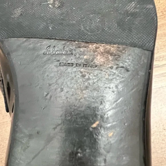 Salvatore Ferragamo Black Patent Leather Men’s Shoes 9 - Picture 7 of 12